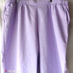 Women's Pants Slacks 24W Lilac Alfred Dunner NWT